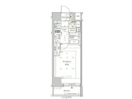 THE LOG日本橋(1K/5階)の間取り写真