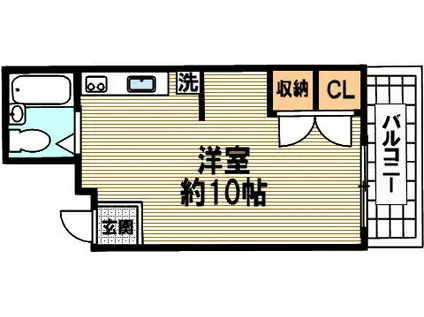 光洋ハイツ(ワンルーム/1階)の間取り写真