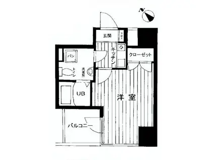 サンテミリオン茅場町リバーサイド(1K/11階)の間取り写真