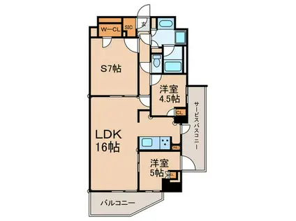 ザケンジントンレンジデンスときわ台(2SLDK/2階)の間取り写真