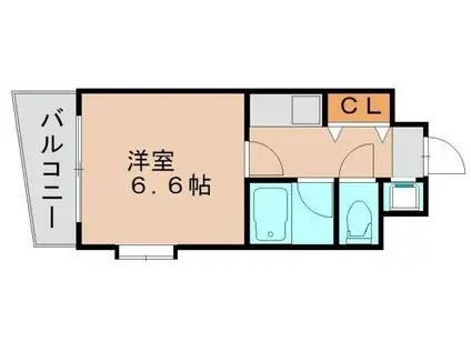 ドミ・エスポワール箱崎VI(1K/8階)の間取り写真