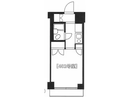 セザール中野(1K/4階)の間取り写真