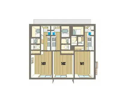 グランドメゾン向ヶ丘(1K/1階)の間取り写真