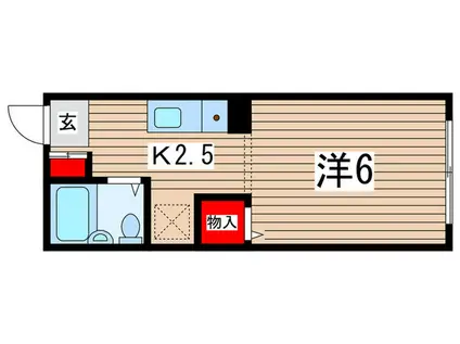 ユーコーポA棟(1K/2階)の間取り写真