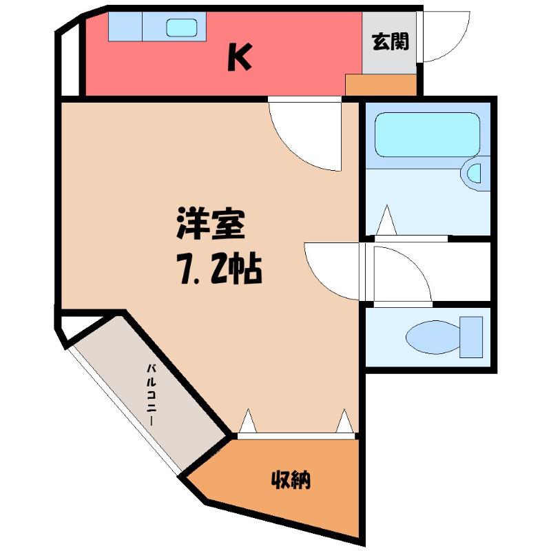 アネックス銀座(1K/3階)の間取り写真