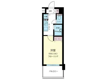 アヴァンツァーレ新宿ピアチェーレ(1K/3階)の間取り写真