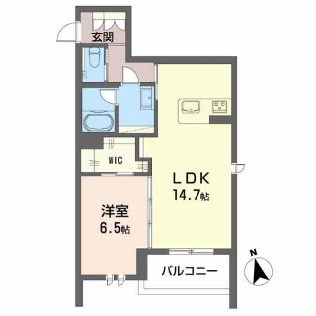 シャーメゾンプレミアス大津(1LDK/3階)の間取り写真