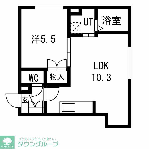 THE IKEGAMI RESIDENCE(1LDK/1階)の間取り写真