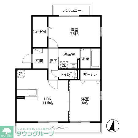 フェアレーン高野台 I(2LDK/3階)の間取り写真