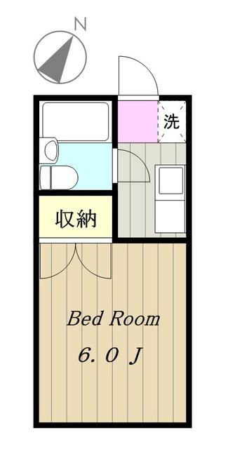 コーポ七生(ワンルーム/1階)の間取り写真