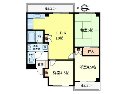 リヴィエールII(3LDK/3階)の間取り写真