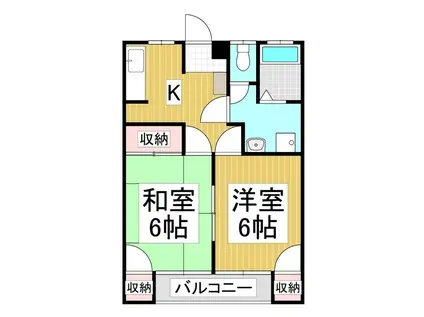 コーポタケイIII(2K/1階)の間取り写真