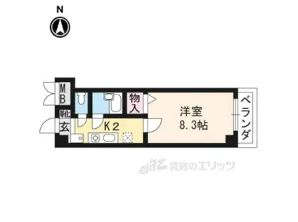 FOURSEASONS(1K/3階)の間取り写真