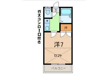 セトルイン・セブン(1K/2階)の間取り写真