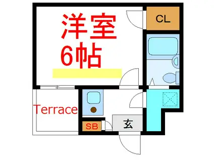 ジュネス西日暮里(1K/1階)の間取り写真