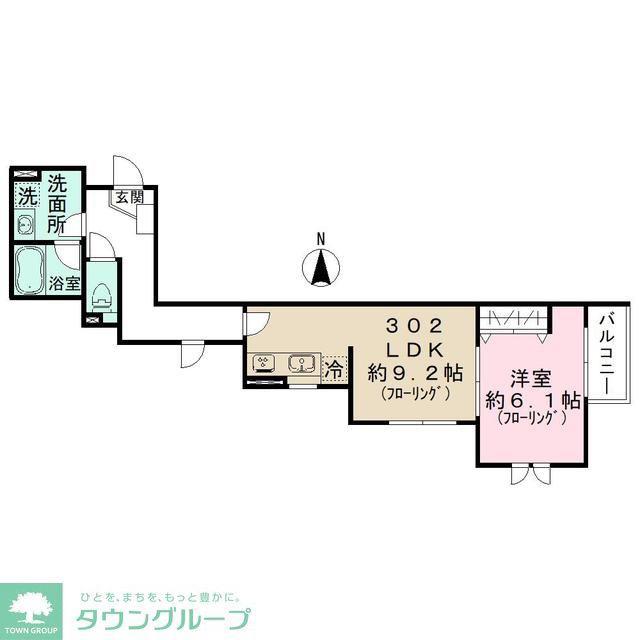 シェール東武練馬(1LDK/3階)の間取り写真