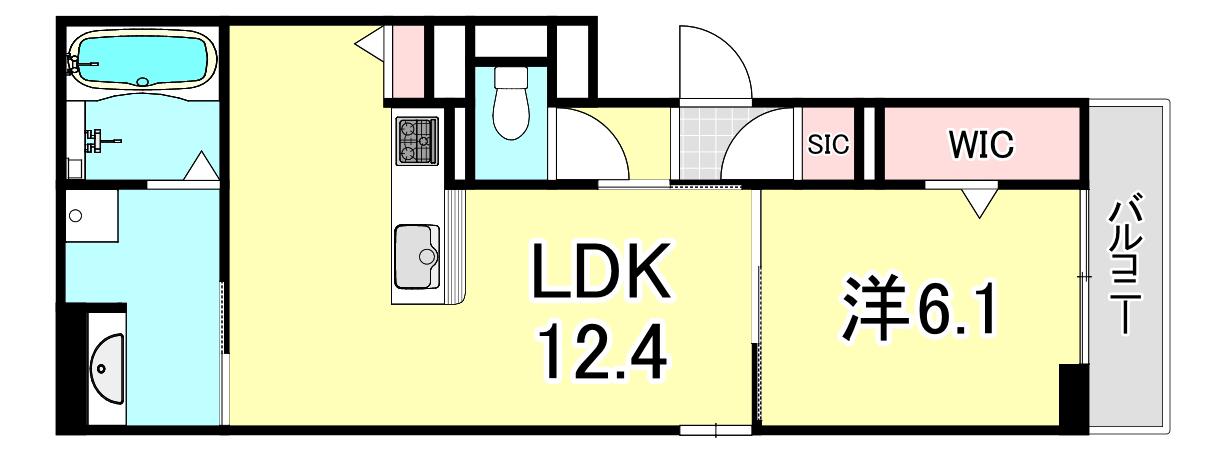 COCOONIA(1LDK/3階)の間取り写真