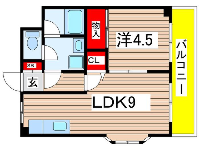 シャトレーイシイ(1LDK/2階)の間取り写真