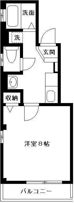 VILLA VICINA(1K/3階)の間取り写真