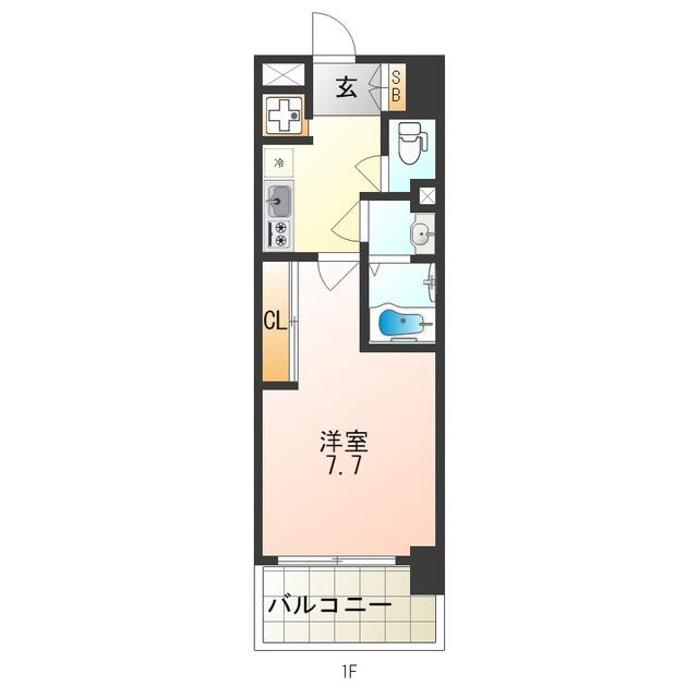 MASU NO 茨木(1K/2階)の間取り写真