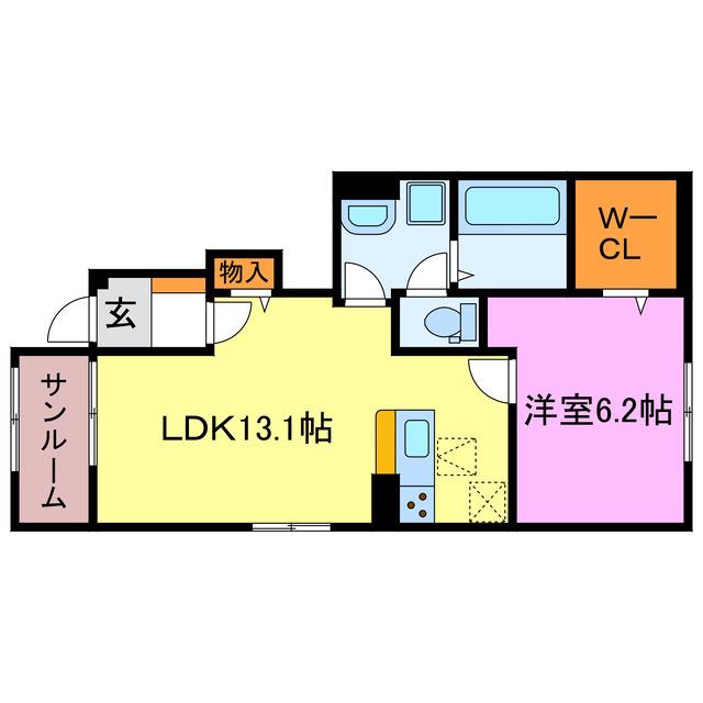 サンリット スクエア I・II(1LDK/1階)の間取り写真