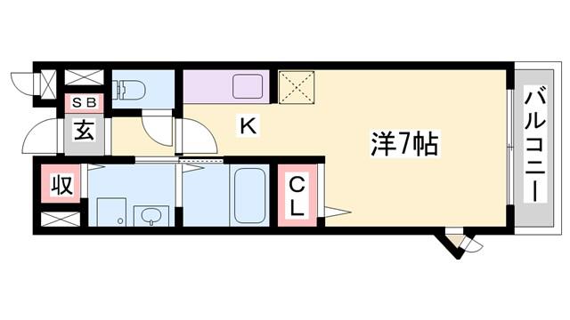 タウニー北条2(ワンルーム/2階)の間取り写真