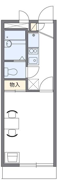 レオパレス北野坂(1K/2階)の間取り写真