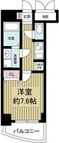 S-RESIDENCE HOMMACHIMARKS(1K/12階)の間取り写真
