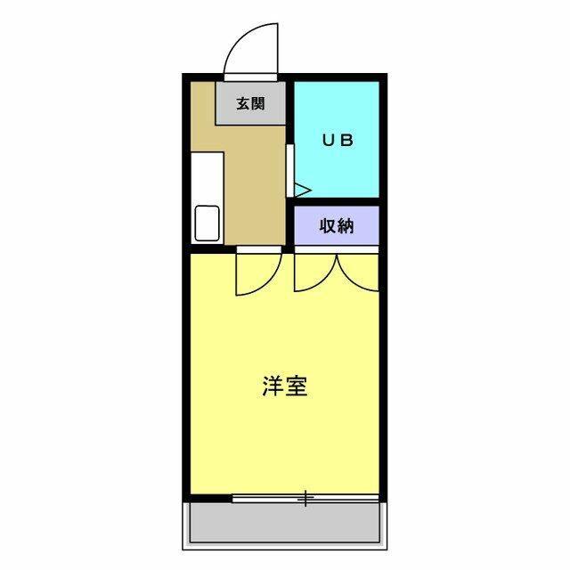 リュエル金沢文庫(1K/1階)の間取り写真