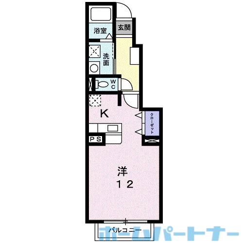 サニ-・ヴィラ ケイ(1K/1階)の間取り写真