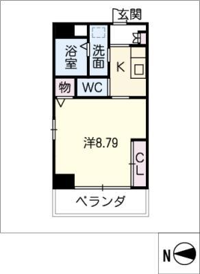 KAYA AOI(1K/4階)の間取り写真