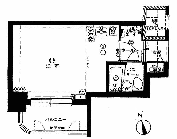 クリオ琴似弐番館(ワンルーム/9階)の間取り写真