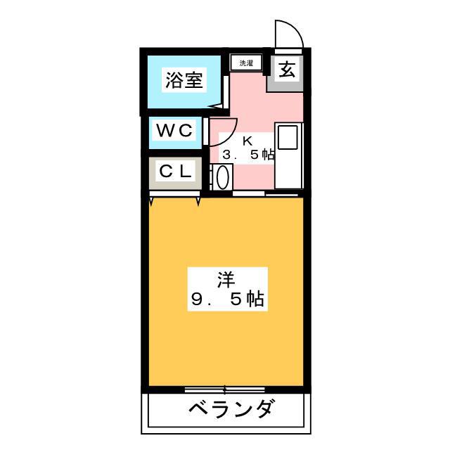 コベントガーデン(1K/1階)の間取り写真