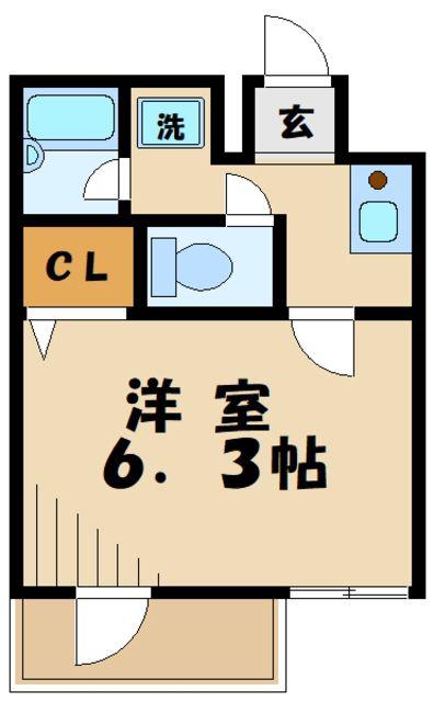 INN1913F(1K/3階)の間取り写真