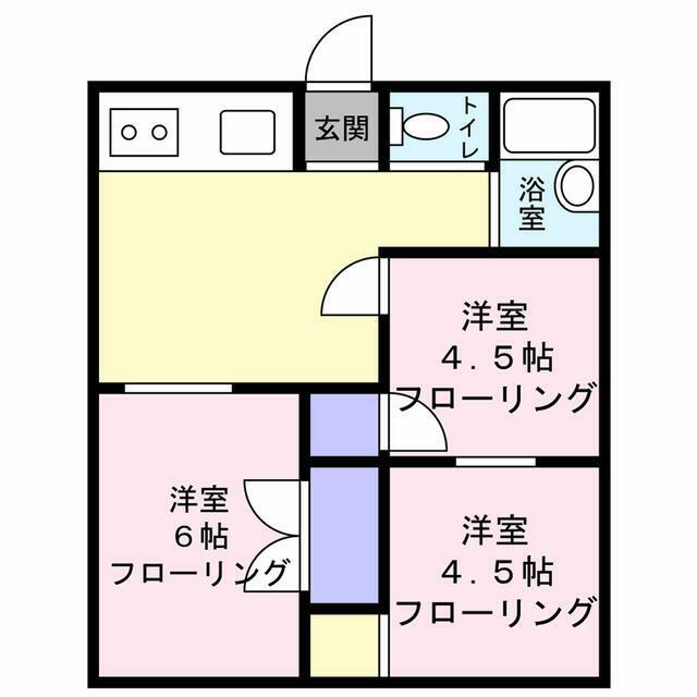 第二葉山コーポ(3DK/2階)の間取り写真