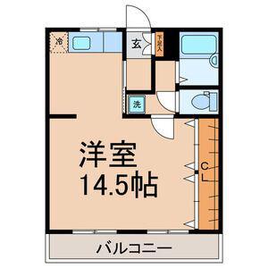 プレステージSAKURA(ワンルーム/2階)の間取り写真