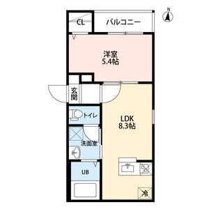 アレクサンダープラッツ金山アレクサンダープラ(1LDK/1階)の間取り写真