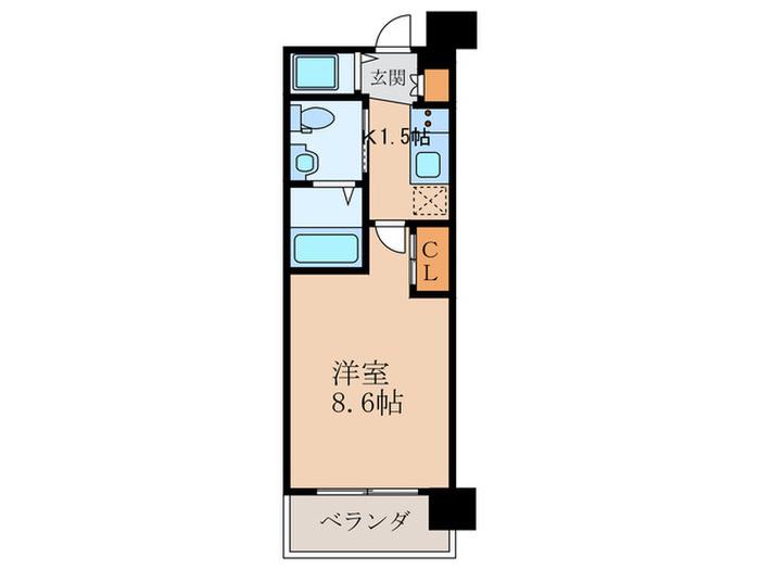 エステムプラザ梅田 中崎町III(1K/9階)の間取り写真