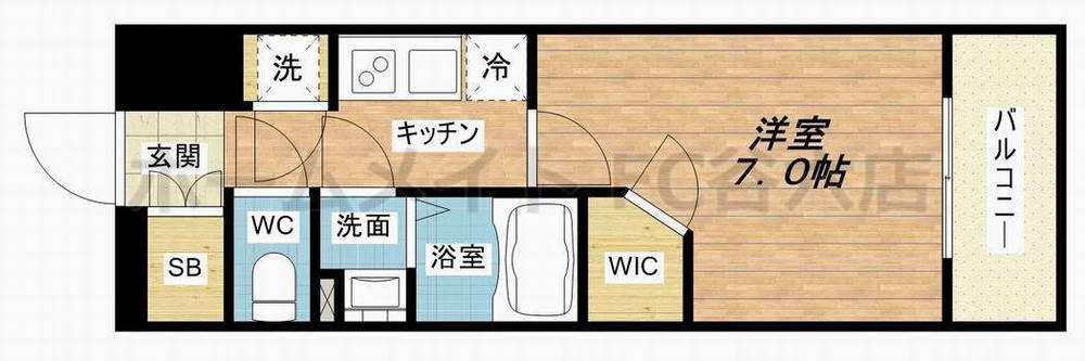 エスリード九条スタシオン(1K/9階)の間取り写真