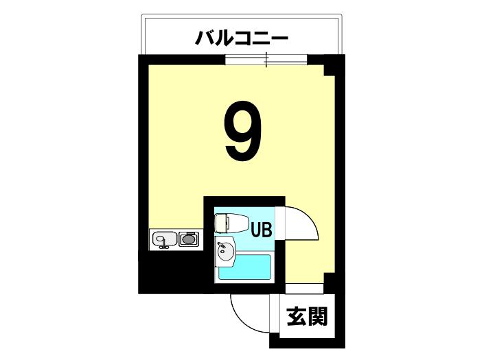 ワーカーVO.6(ワンルーム/3階)の間取り写真