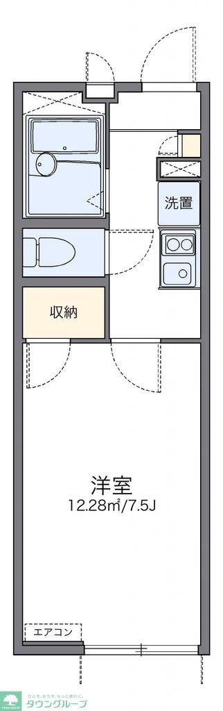 レオパレスプランタンソレイユ(1K/1階)の間取り写真