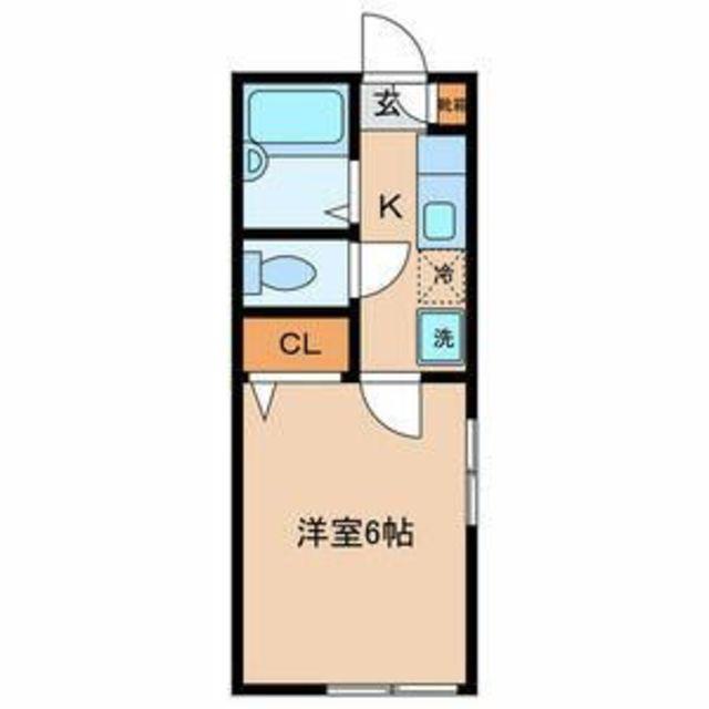 エルレーブ(1K/2階)の間取り写真