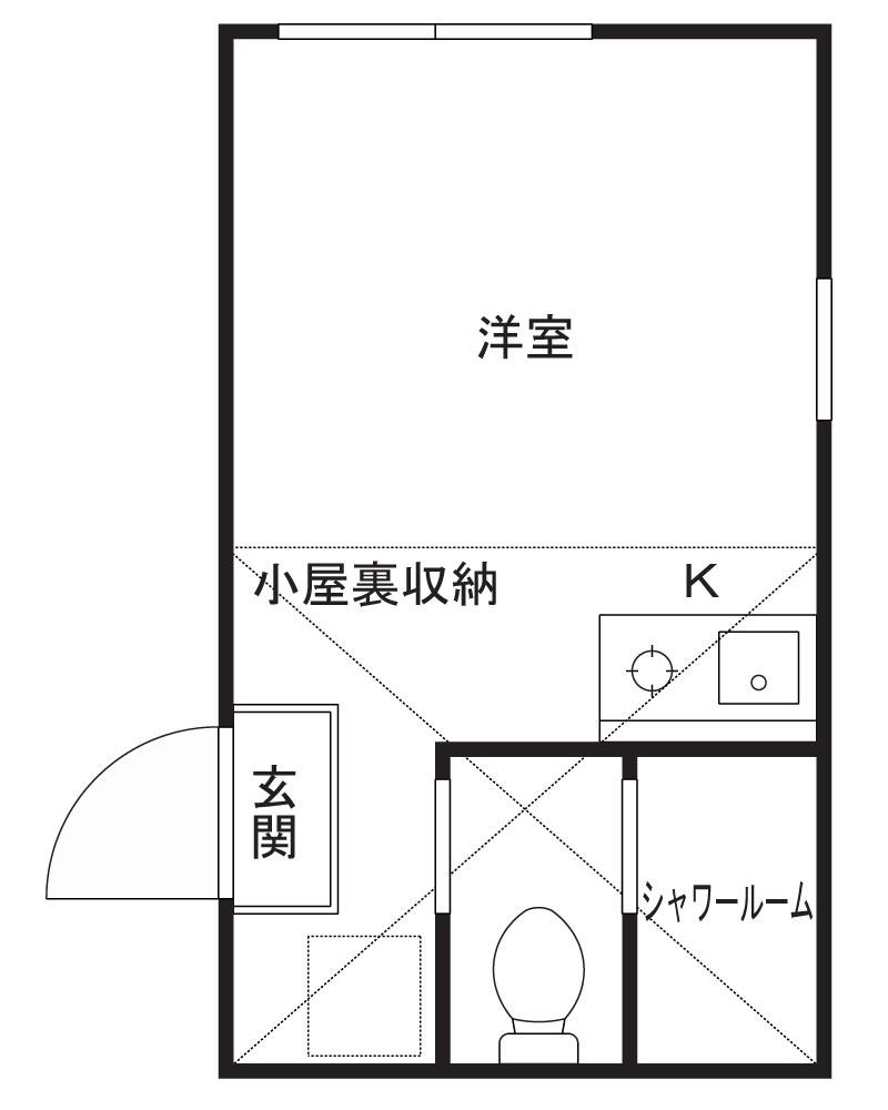 ユナイト菅キャロライン(ワンルーム/2階)の間取り写真