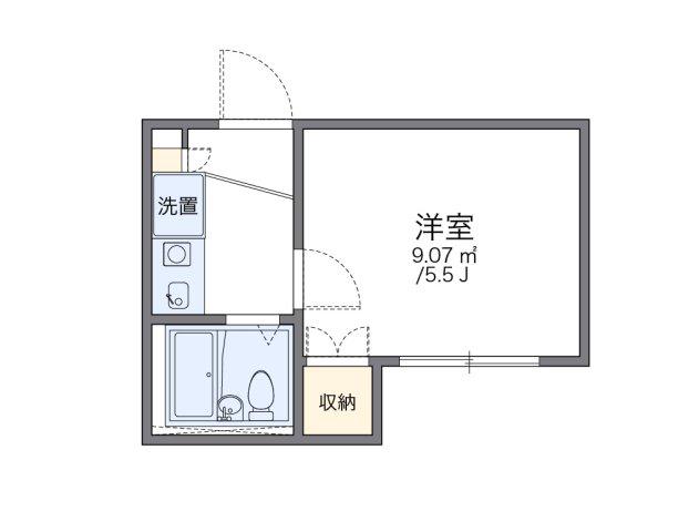 レオパレスHIRO(1K/1階)の間取り写真