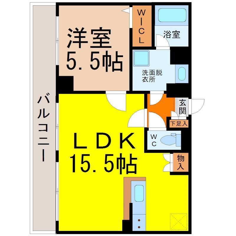ロイヤルアベニュー(1LDK/4階)の間取り写真