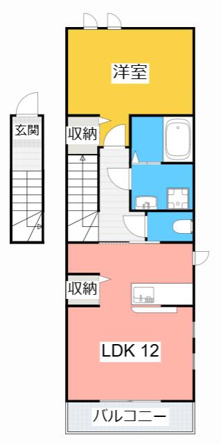 リベロ・ココ(1LDK/2階)の間取り写真