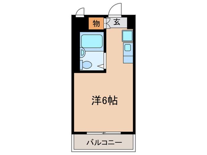 グリーンすまⅡ(ワンルーム/4階)の間取り写真