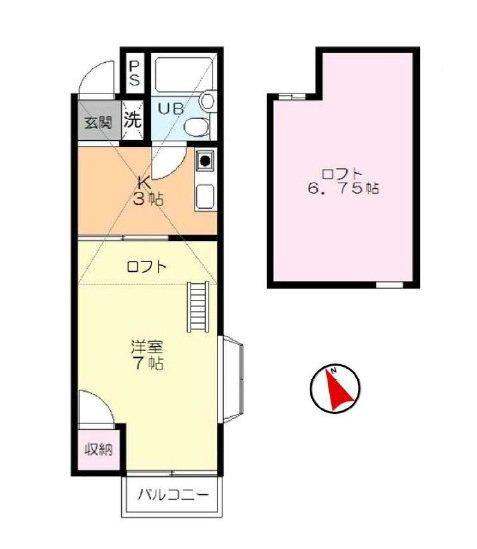 サンシェール渋谷(1K/1階)の間取り写真