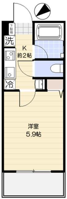 レガーロ東長崎(1K/2階)の間取り写真