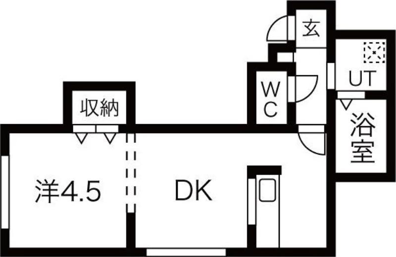 エースマンション(1DK/3階)の間取り写真
